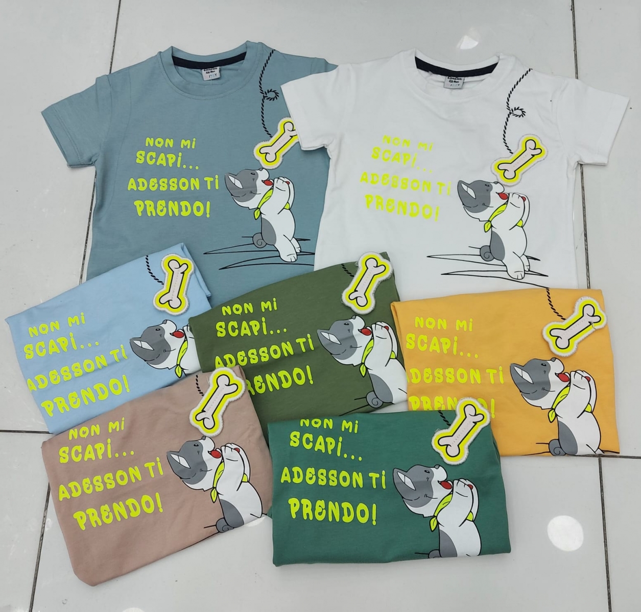 TSHIRT KOPEK KEMIKLI BAS  K.KOL