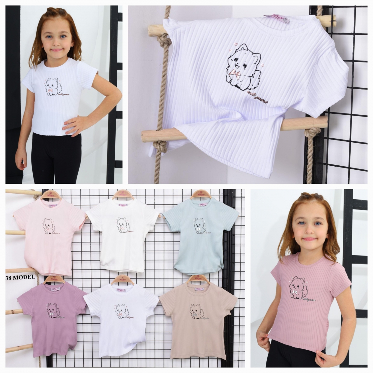 TSHIRT KEDI VARAK BAS K.KOL