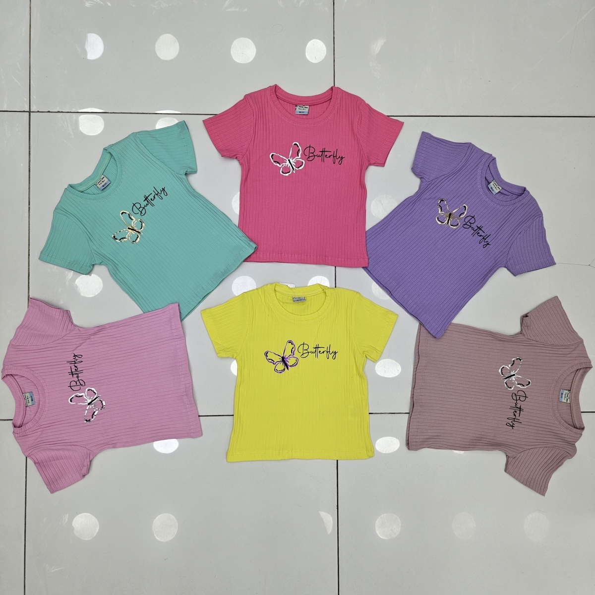 TSHIRT KIZ BUTTERFLY BASK. K KOL