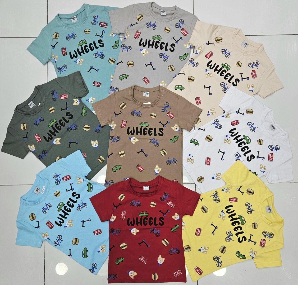 TSHIRT WHEELS BAS K.KOL