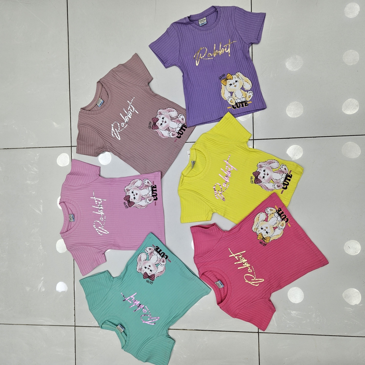 TSHIRT RABBIT BAS FITILLI KUMAS K.KOL