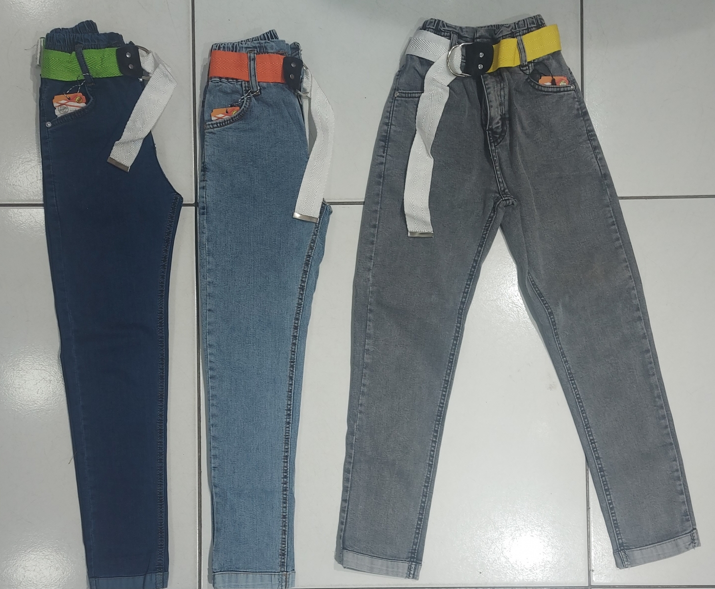 PANTOLON KIZ KEMERLI FOSFORLU COCUK