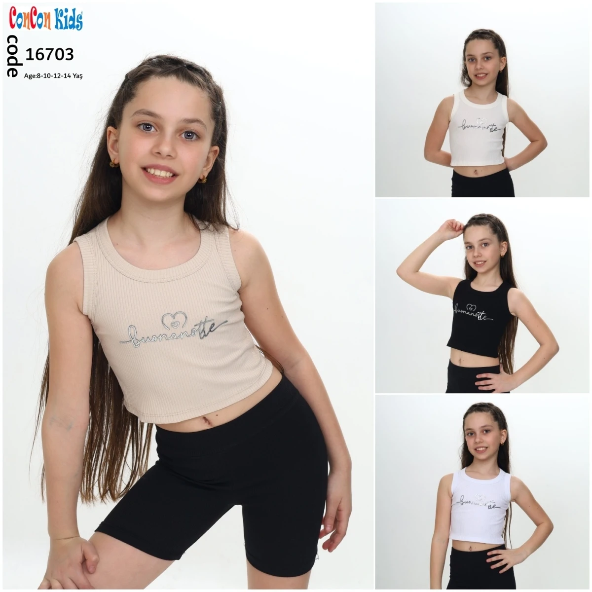 ATLET KIZ CROP KABARTMALI