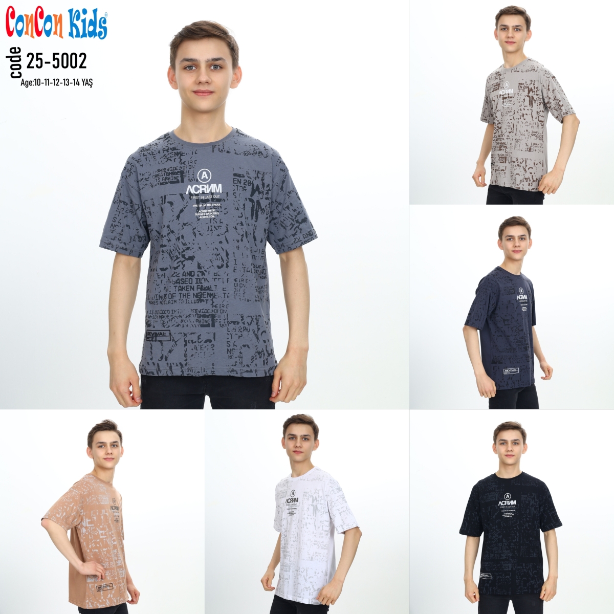 T-SHIRT ERKEK LCRIM BASK. K KOL GARSON