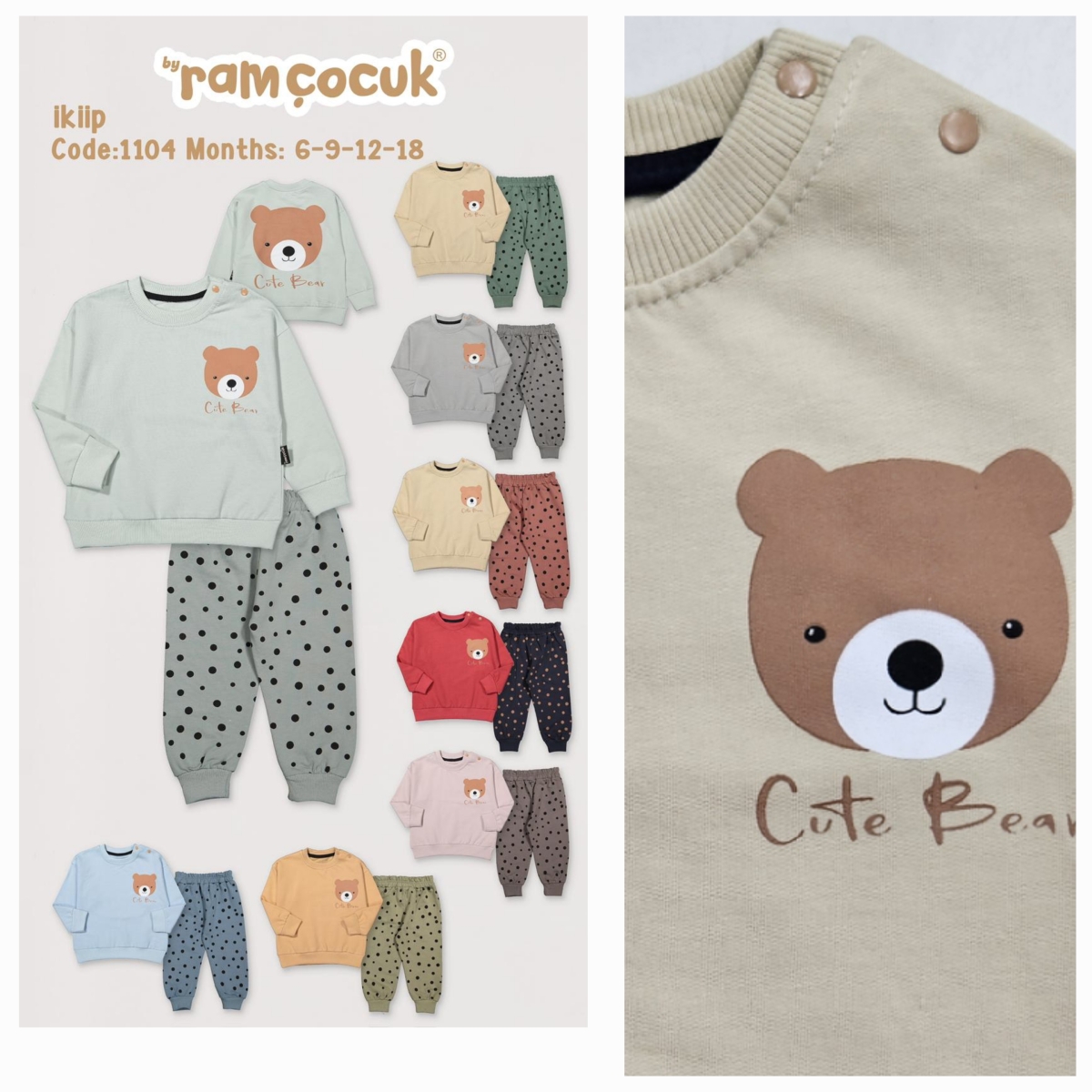 TAKIM CUTE BEAR BAS U.KOL IKI IP