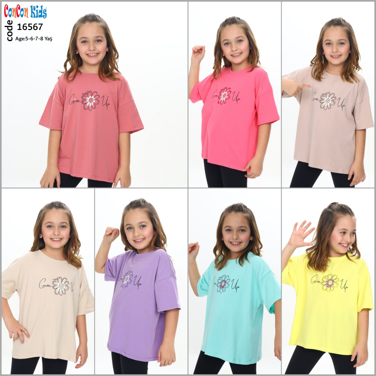TSHIRT CICEK BAS OVERSIZE K.KOL