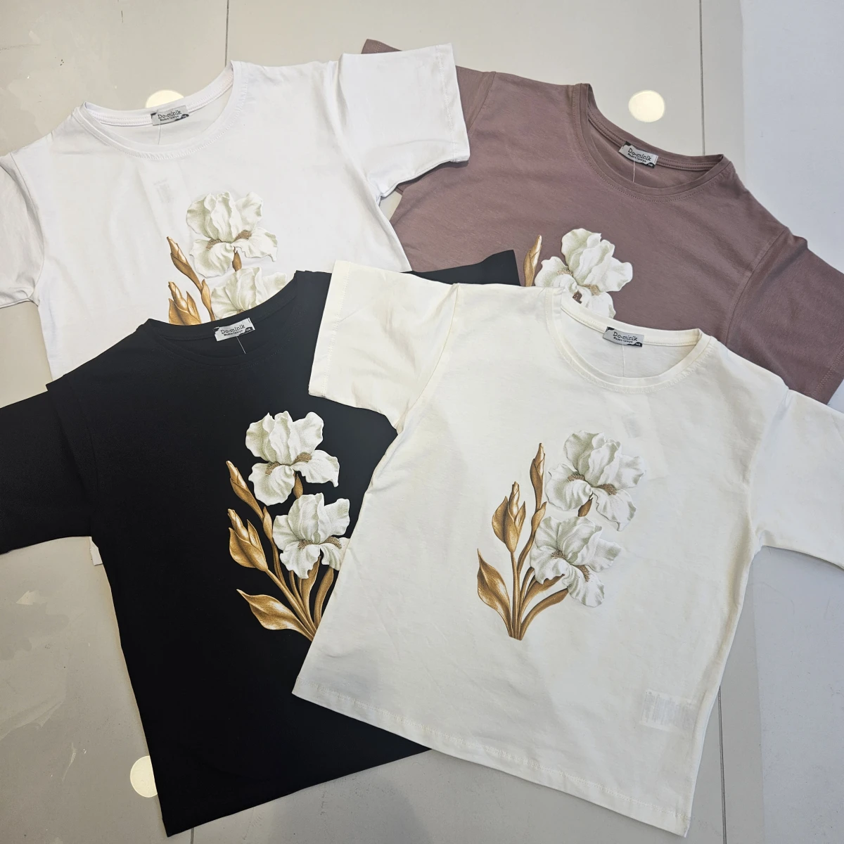 TSHIRT CICEK ORKIDE BAS K.KOL
