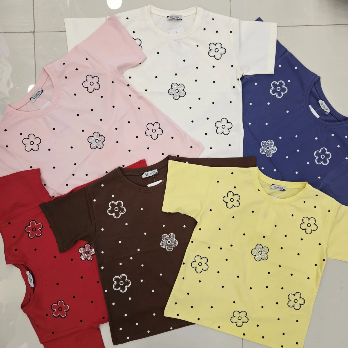 TSHIRT CICEK TAS BAS K.KOL