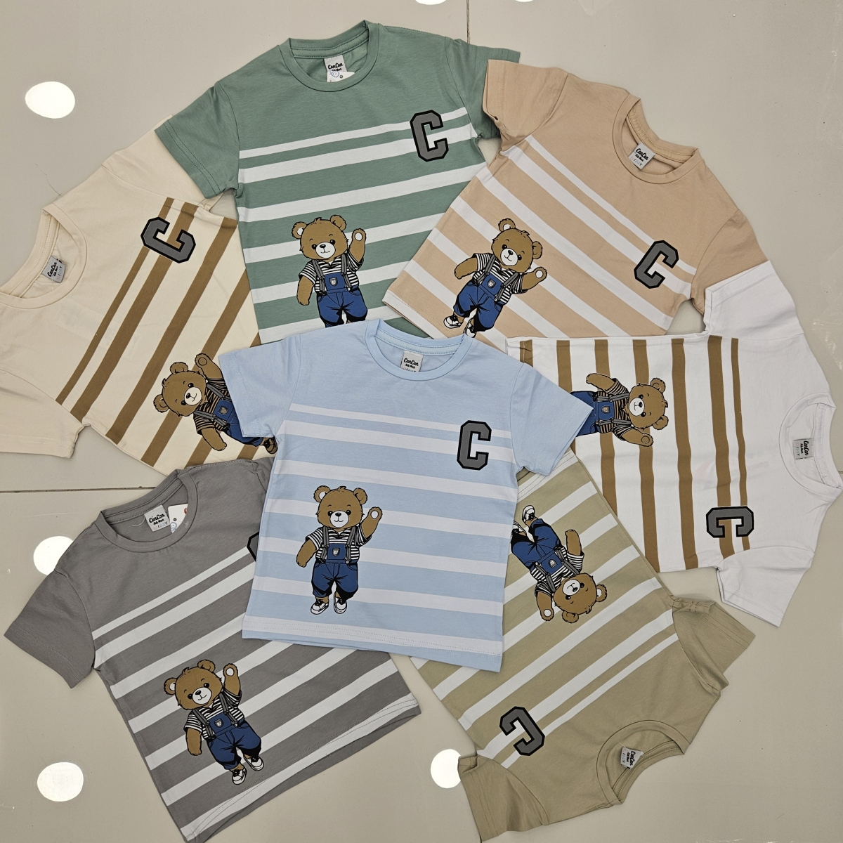 TSHIRT CIZGILI C BAS K.KOL