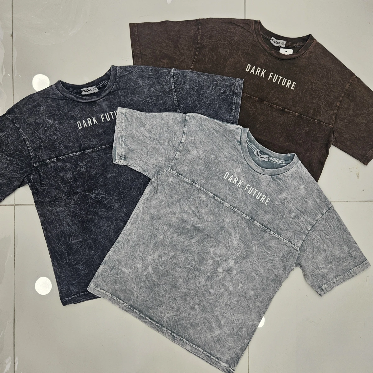 TSHIRT DARK BASK. OVERSIZE YIKAMALI K.KOL