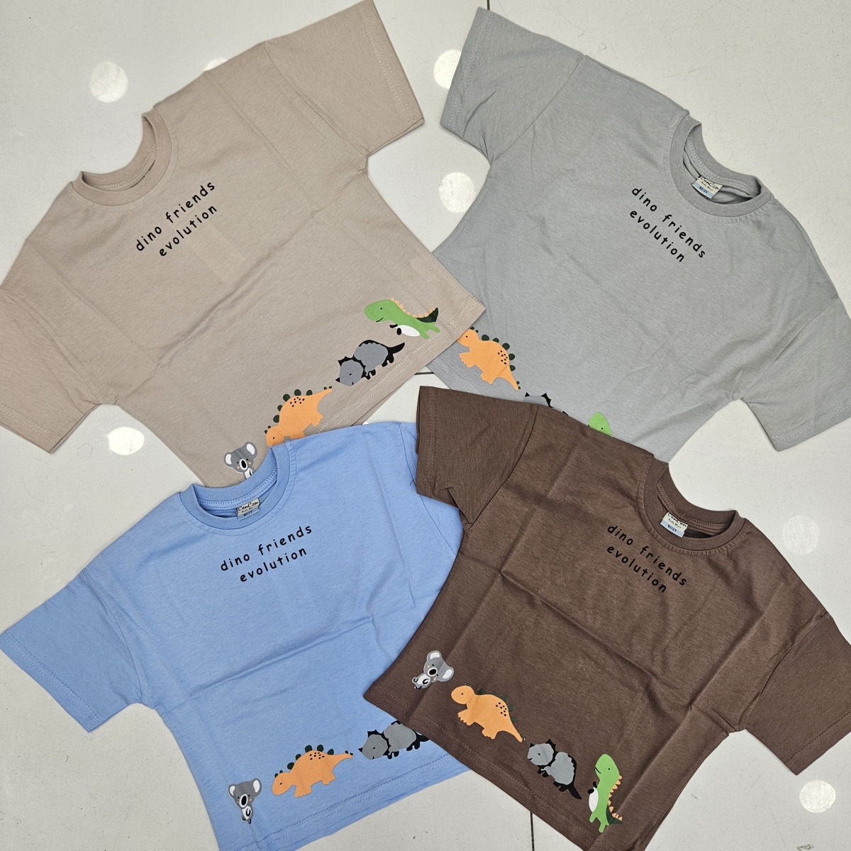 TSHIRT ERKEK DINO FRIENDS BASK. OVERSIZE K KOL
