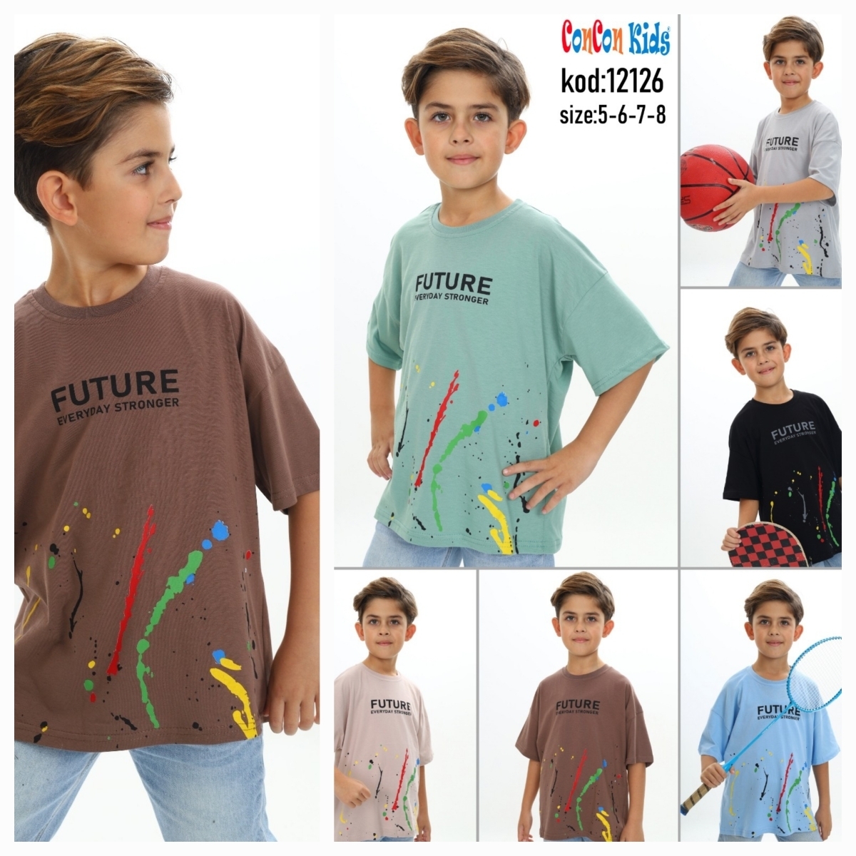 TSHIRT ERKEK FUTURE BASK. OVERSIZE K KOL