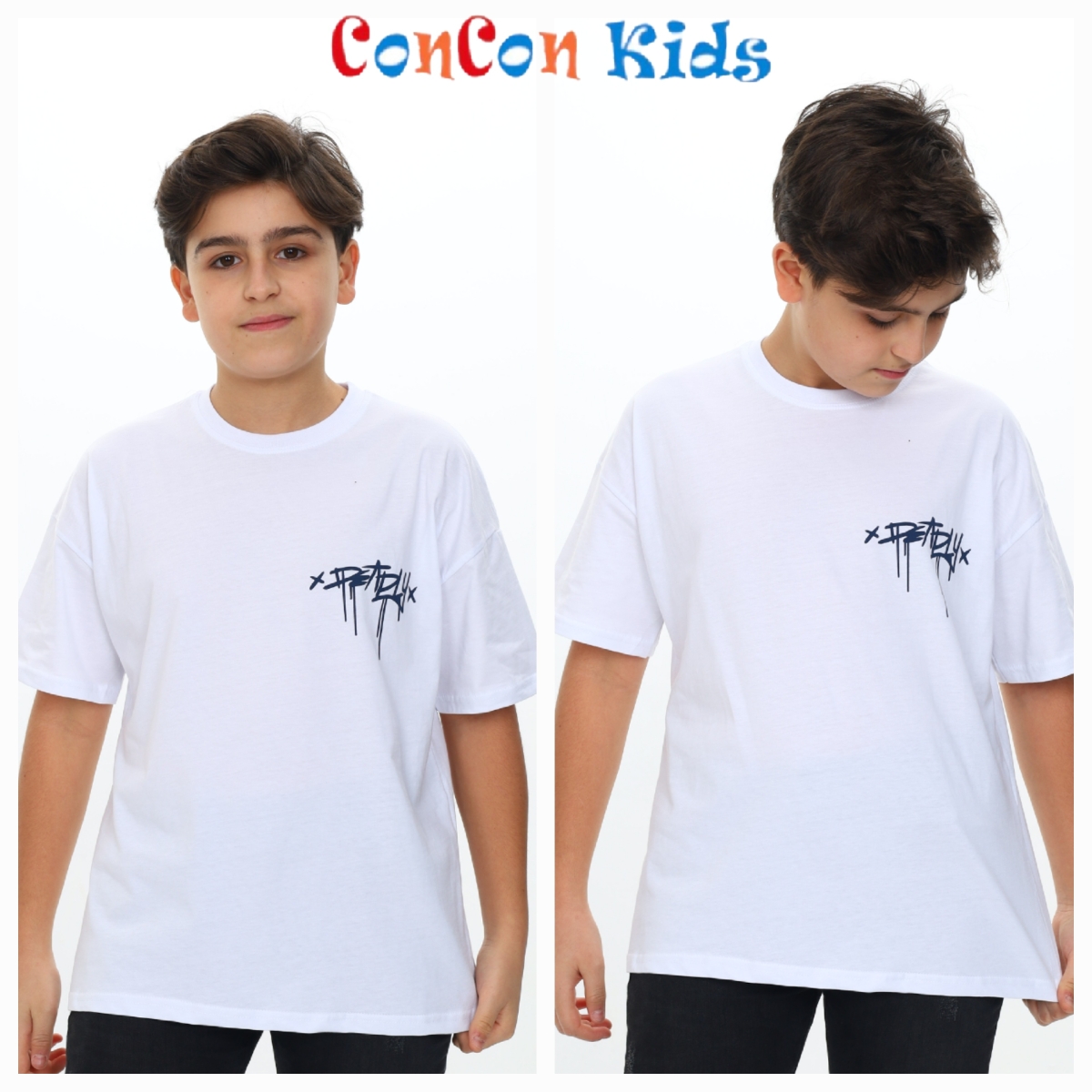 TSHIRT ERKEK XPEAPLYX BASK. OVERSIZE OZEL BEDEN  K.KOL