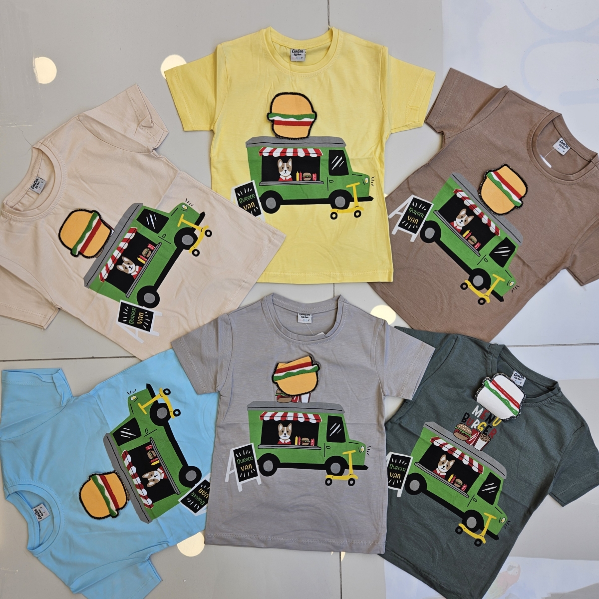 TSHIRT HAMBURGER BAS AKSESUAR K.KOL