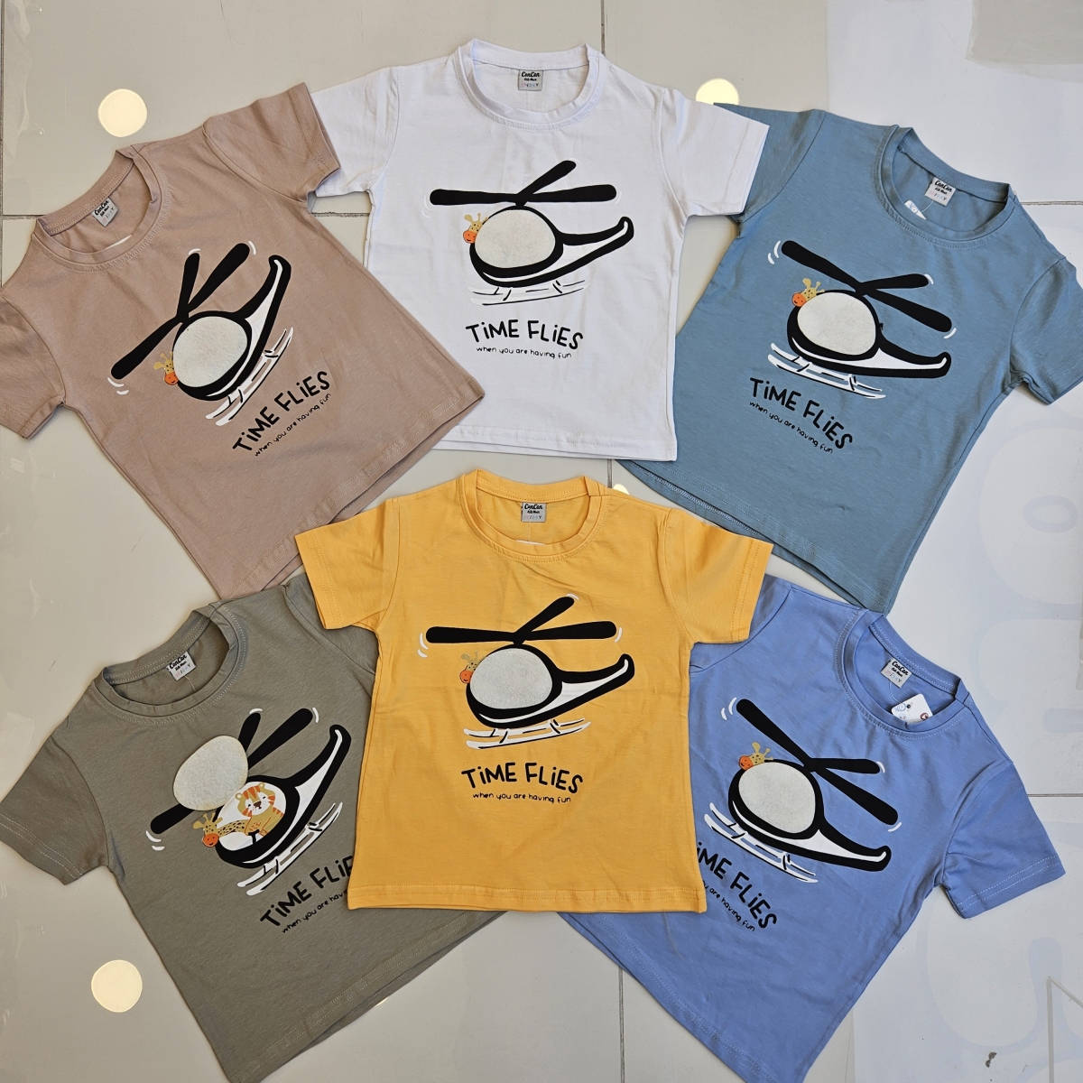 TSHIRT HELIKOPTER BAS K.KOL