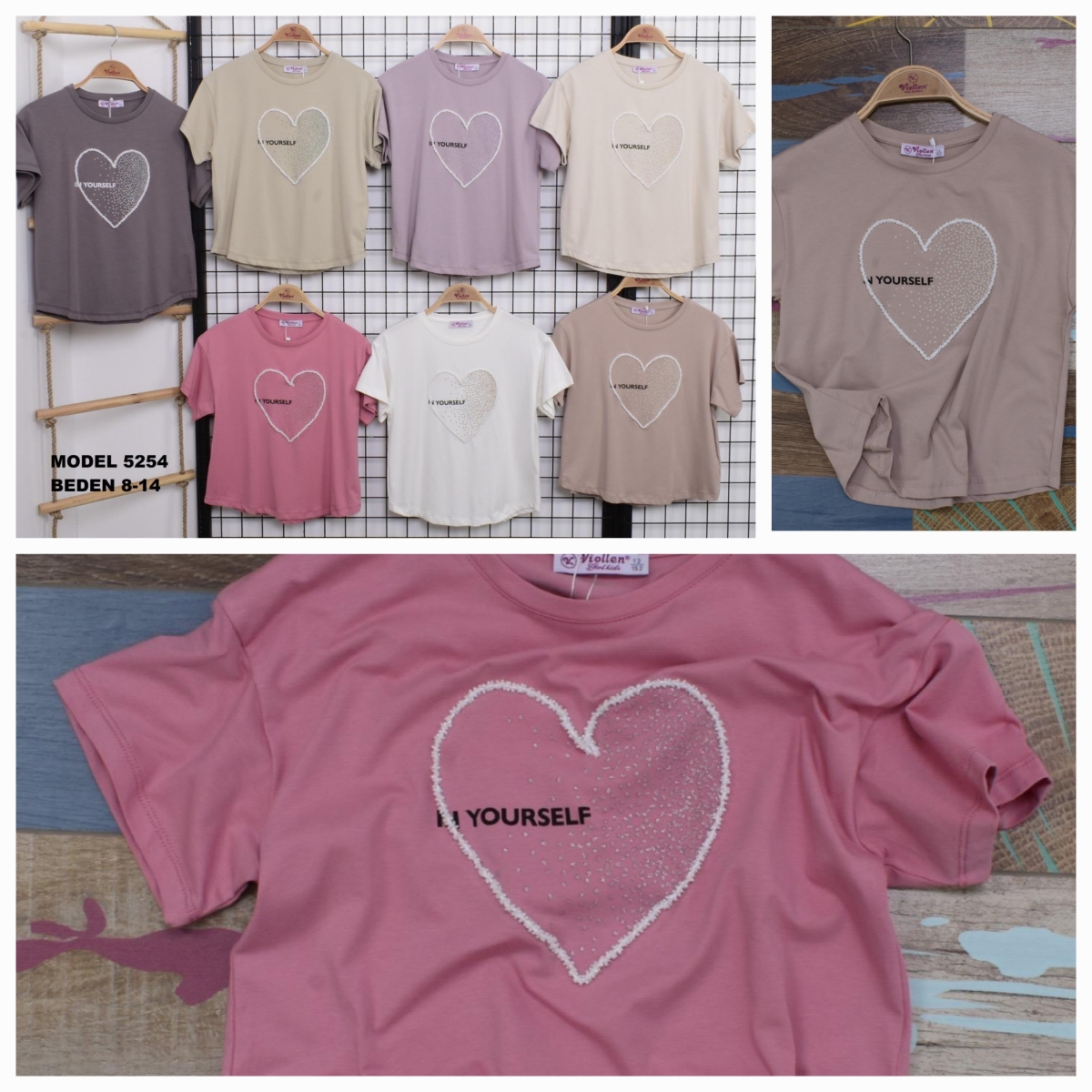 TSHIRT KAL BAS K.KOL TASLI