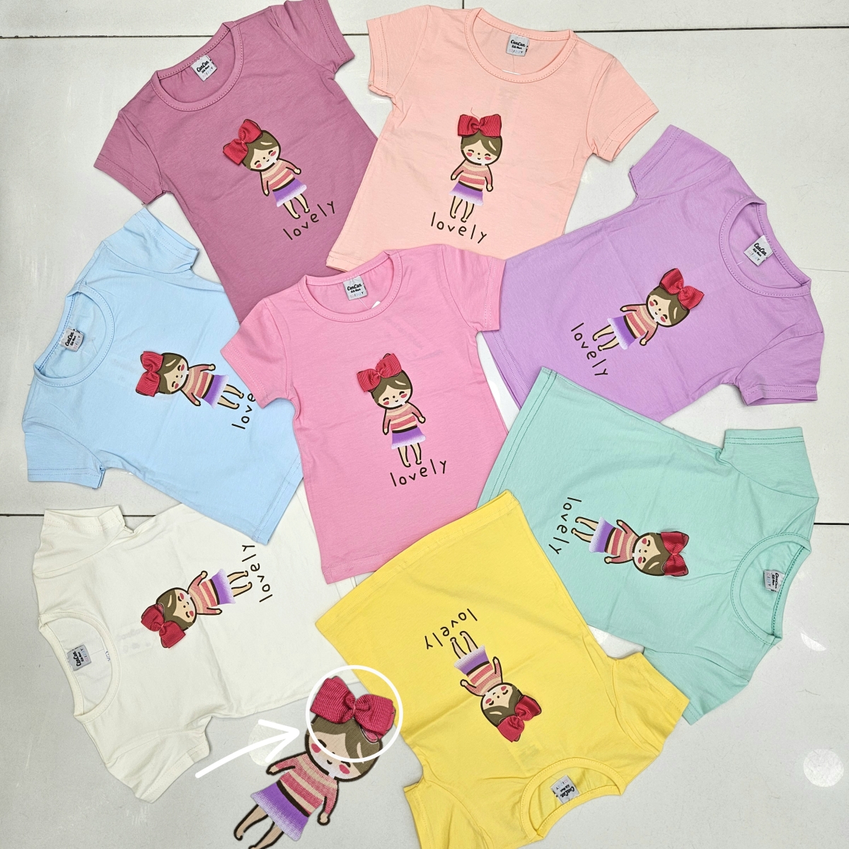 TSHIRT KIZ BAS FIYONKLU K.KOL