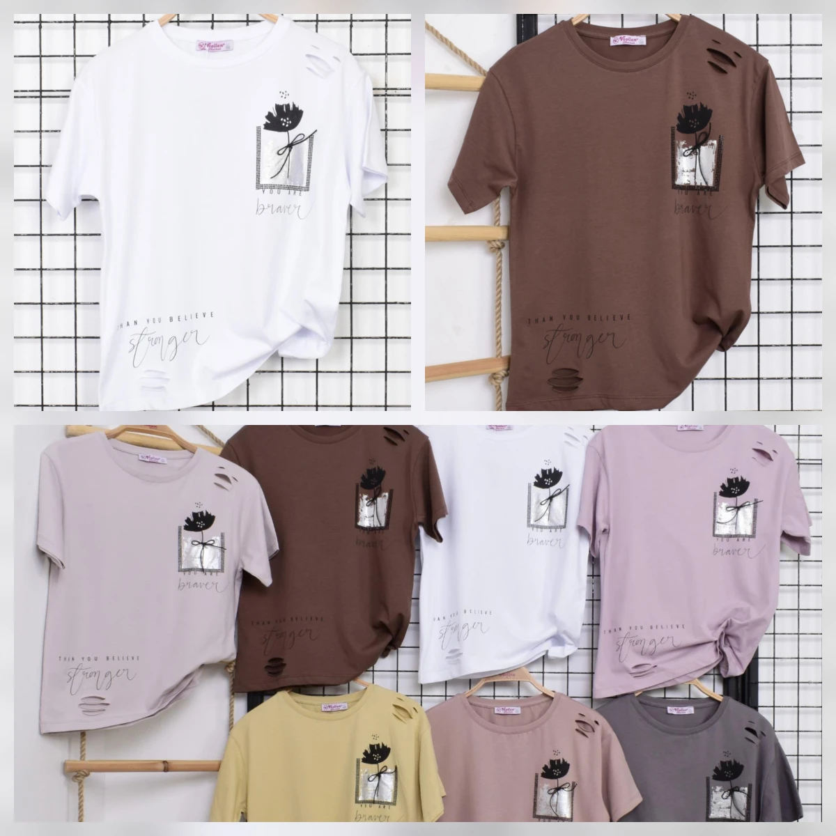 TSHIRT KIZ GUL ASKSESUARLI K KOL