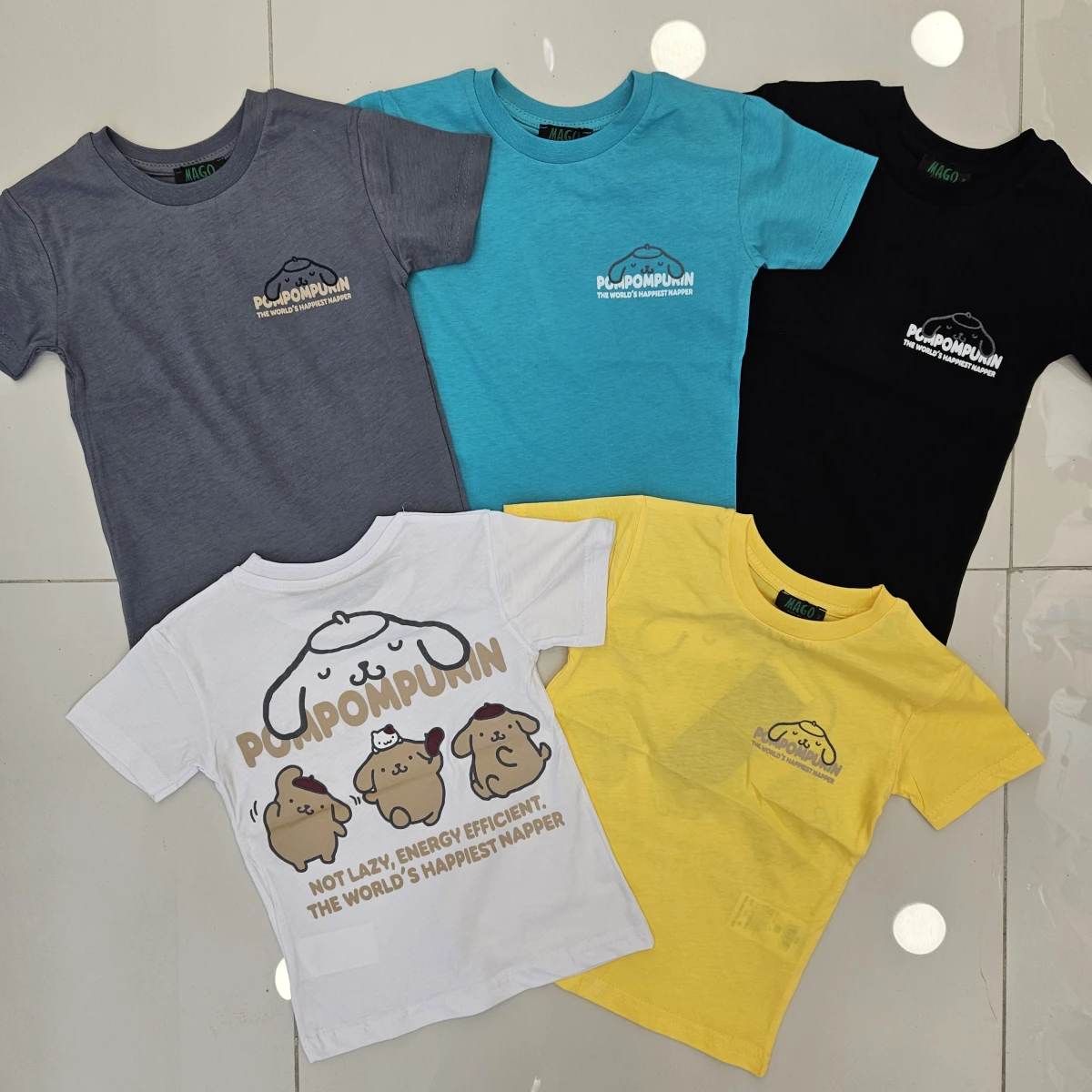 TSHIRT POMPOM BAS K.KOL