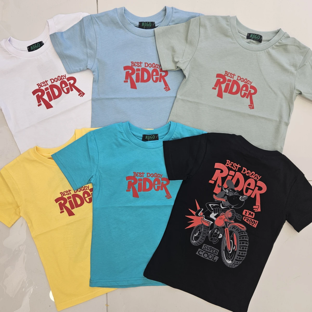 TSHIRT RIDER BAS K.KOL