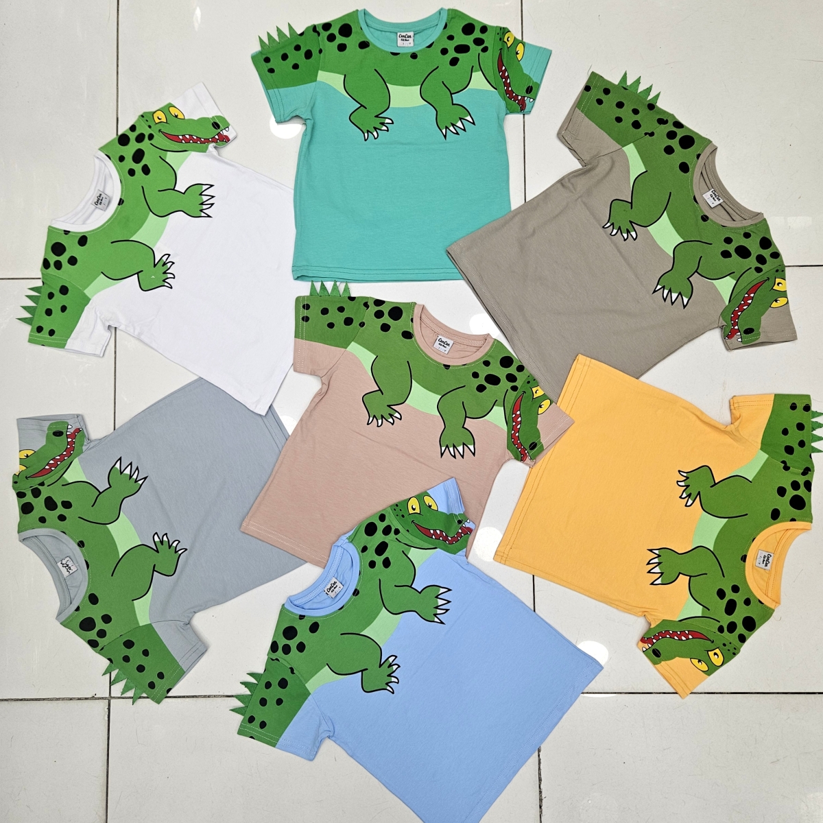 TSHIRT TIMSAH BASK. DIKEN AKSESUARLI K.KOL