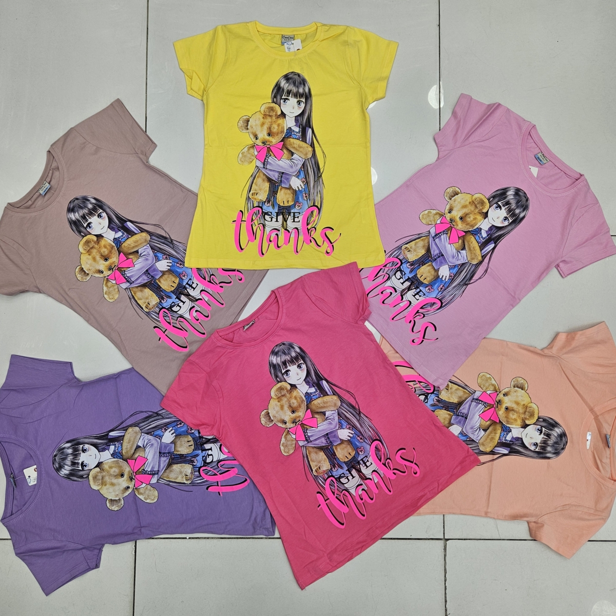 TSHIRT UZUN SACLI KIZ AYILI BAS K.KOL