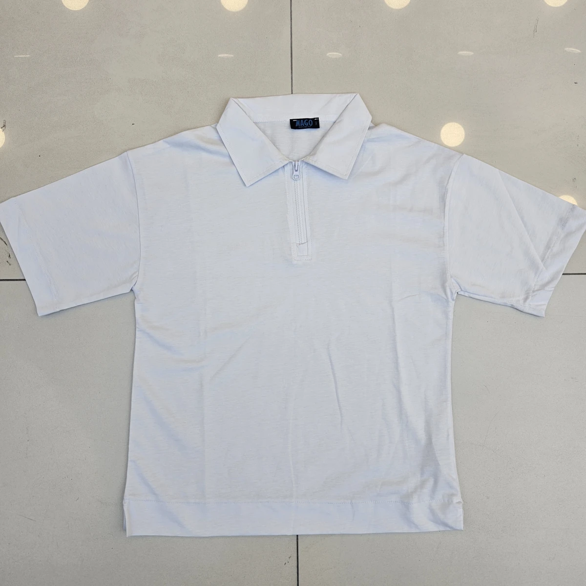 TSHIRT YAKALI FERMUARLI K.KOL 6\'LI