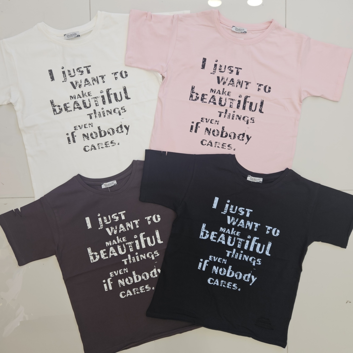 TSHIRT YAZI BAS BAS K.KOL