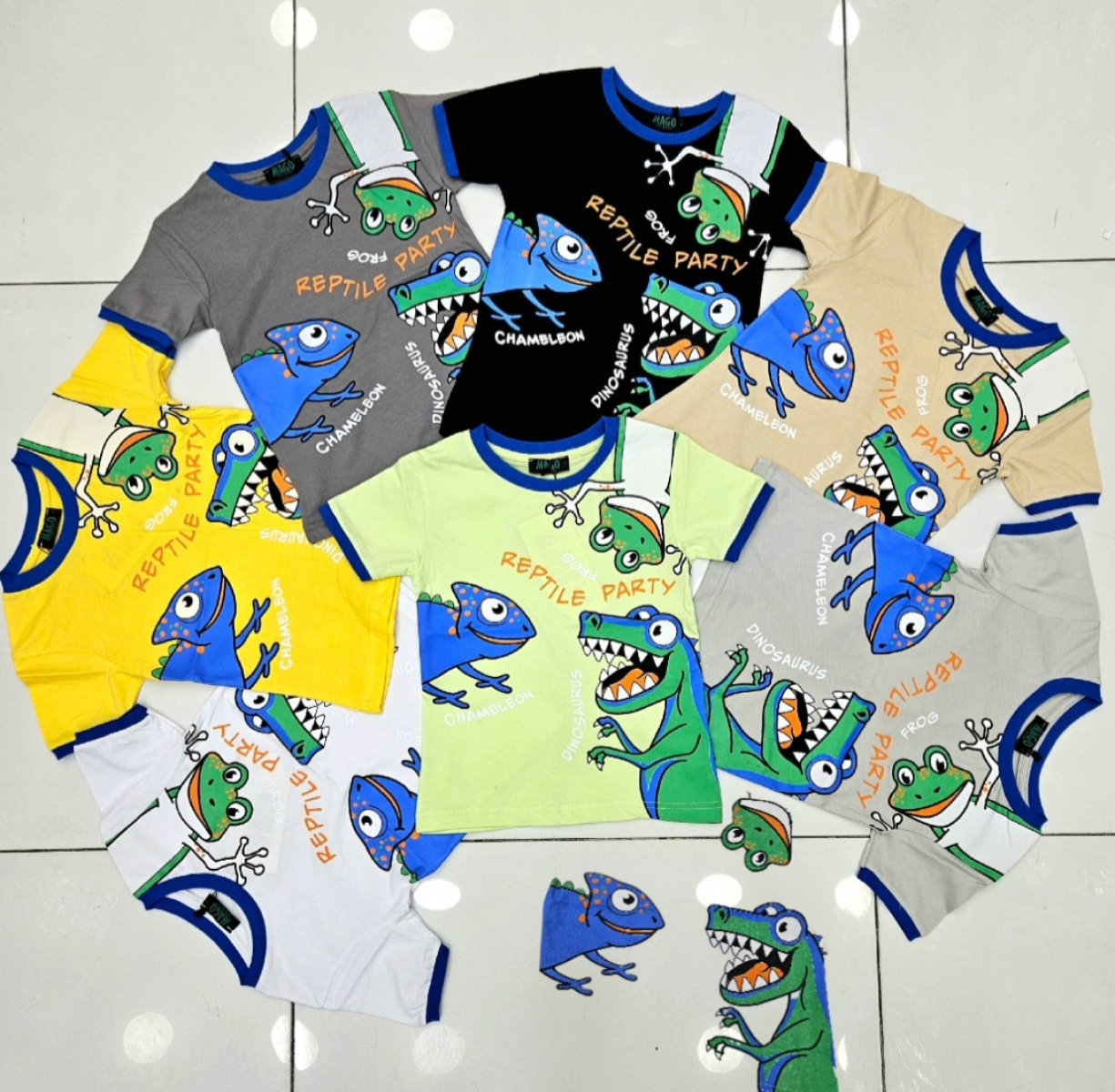 TSHIRT REPTILE BAS K.KOL