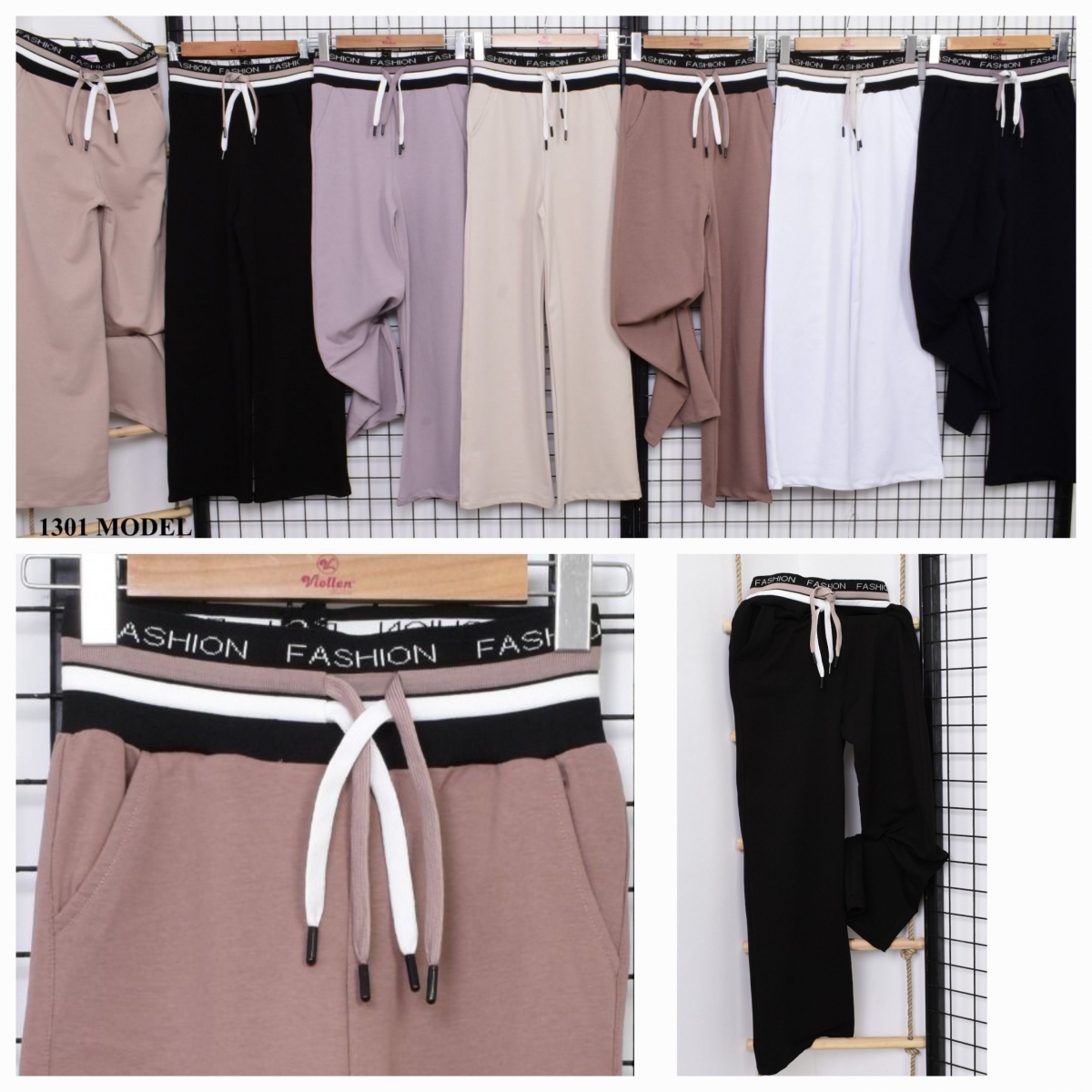 PANTOLON KIZ CIFT KORDON RIBANALI KEMERLI