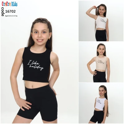 ATLET KIZ CROP I LIKE HOLIDAY BASK