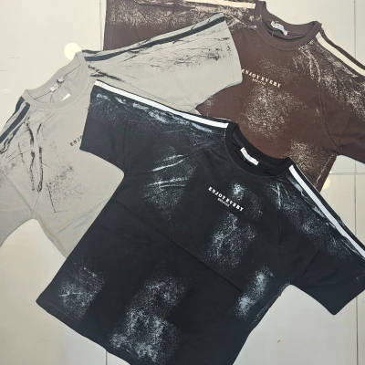 T-SHIRT OMUZ SERIT PUSKURTMELI  BAS  K.KOL