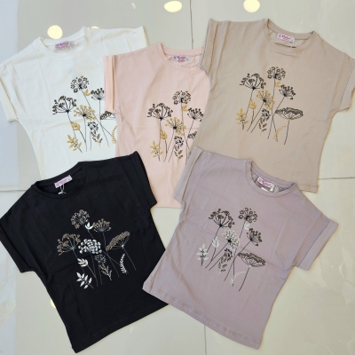 TSHIRT CICEK BAS K.KOL