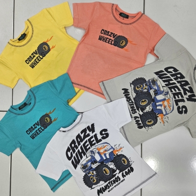 TSHIRT CRAZY BAS K.KOL