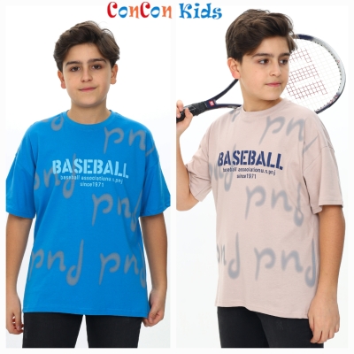 TSHIRT ERKEK BASEBALL BASK. OVERSIZE K KOL