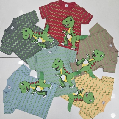 TSHIRT ERKEK DINAZOR BAS ALT KUYRUKLU K.KOL
