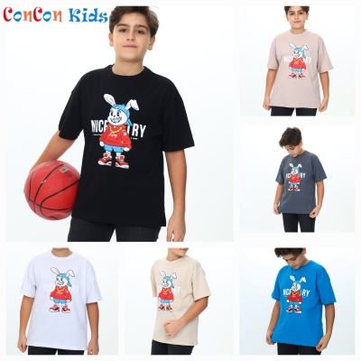 TSHIRT ERKEK TAVSAN BASK. OVERSIZE K KOL
