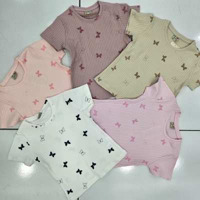 TSHIRT KALP DESENLI FITILL K.KOL