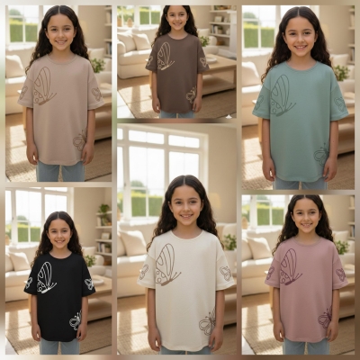 TSHIRT KELEBEK BAS K.KOL