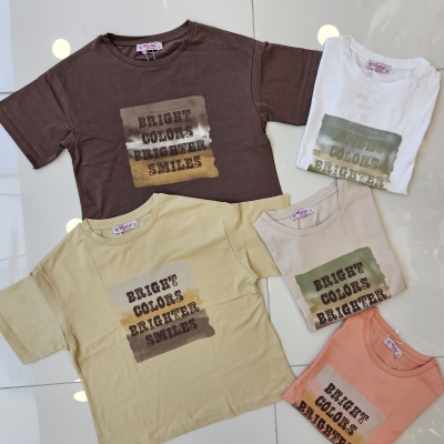 TSHIRT KIZ BRIGHT BASK. K KOL