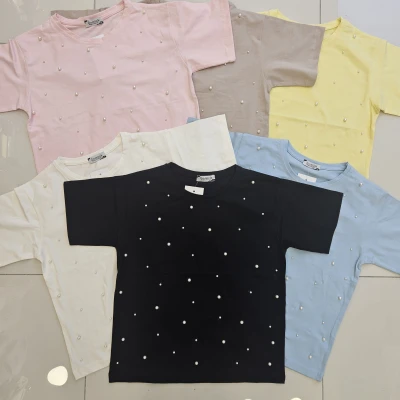 TSHIRT KIZ BUYUK TASLI K KOL