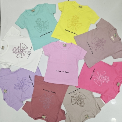 TSHIRT KIZ KURDELE BASK K KOL