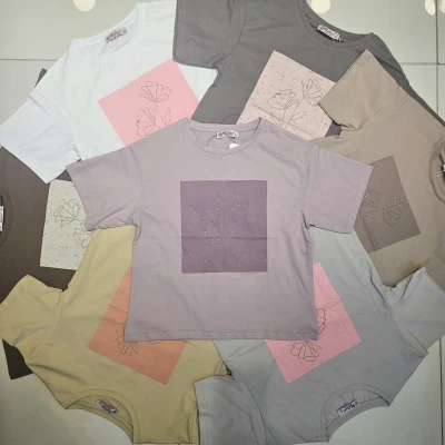 TSHIRT PANO USTU TASLI K.KOL
