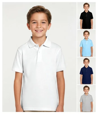 TSHIRT POLO YAKA DUGMELI GARSON K.KOL