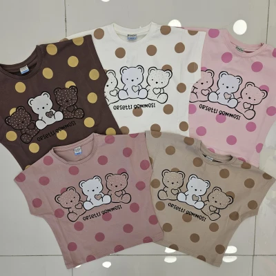 TSHIRT PUANLI AYICIK BAS TASLI K.KOL