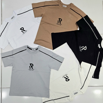TSHIRT R OMUZ ARA BIYELI BAS K.KOL